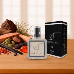 Perfume Essência Fina 27 Masculino 25ml - Oud Wood