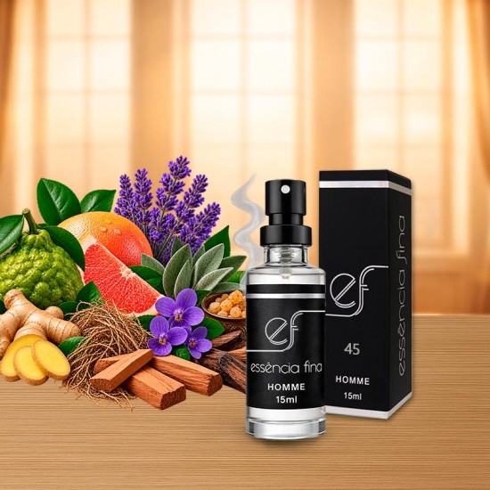 Perfume Essência Fina 45 Masculino 15ml - 212 Men