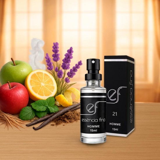 Perfume Essência Fina 21 Masculino 15ml - Phantom