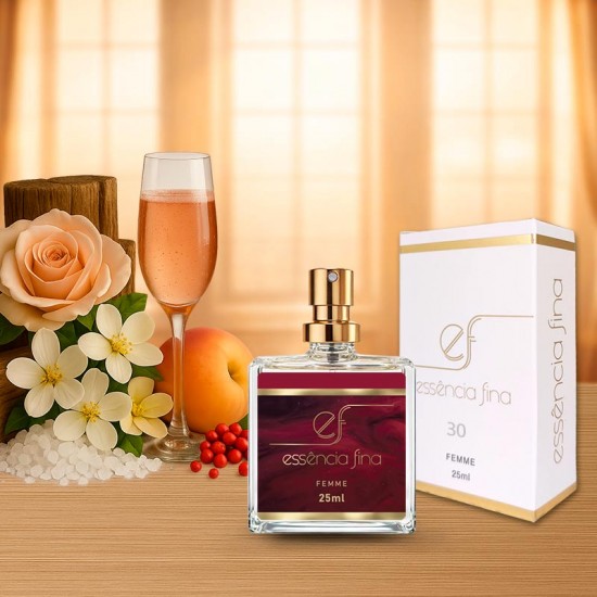 Perfume Essência Fina 30 Feminino 25ml - 212 VIP Rosé