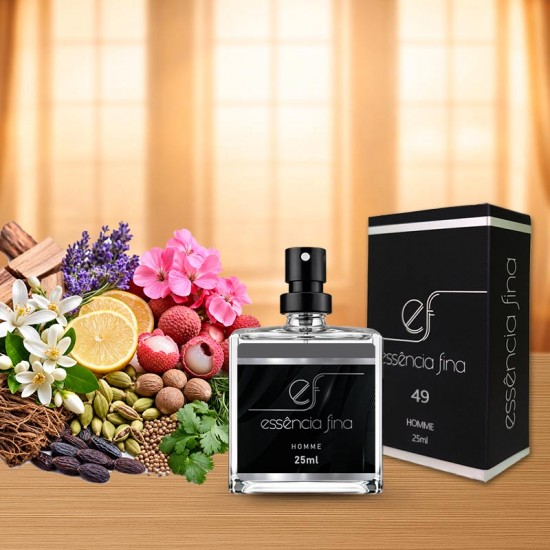 Perfume Essência Fina 49 Masculino 25ml - Silver Scent